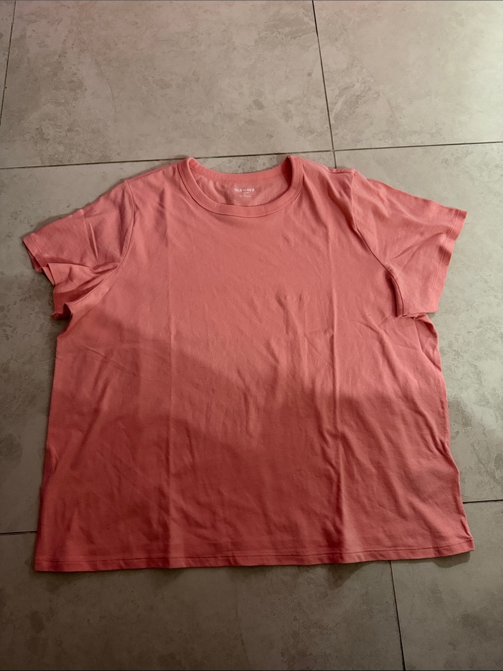 Old Navy Coral Crewneck Short Sleeve Tee